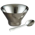 Elegance Stainless Steel Collection Hammered Aster Bowl w/ Spoon